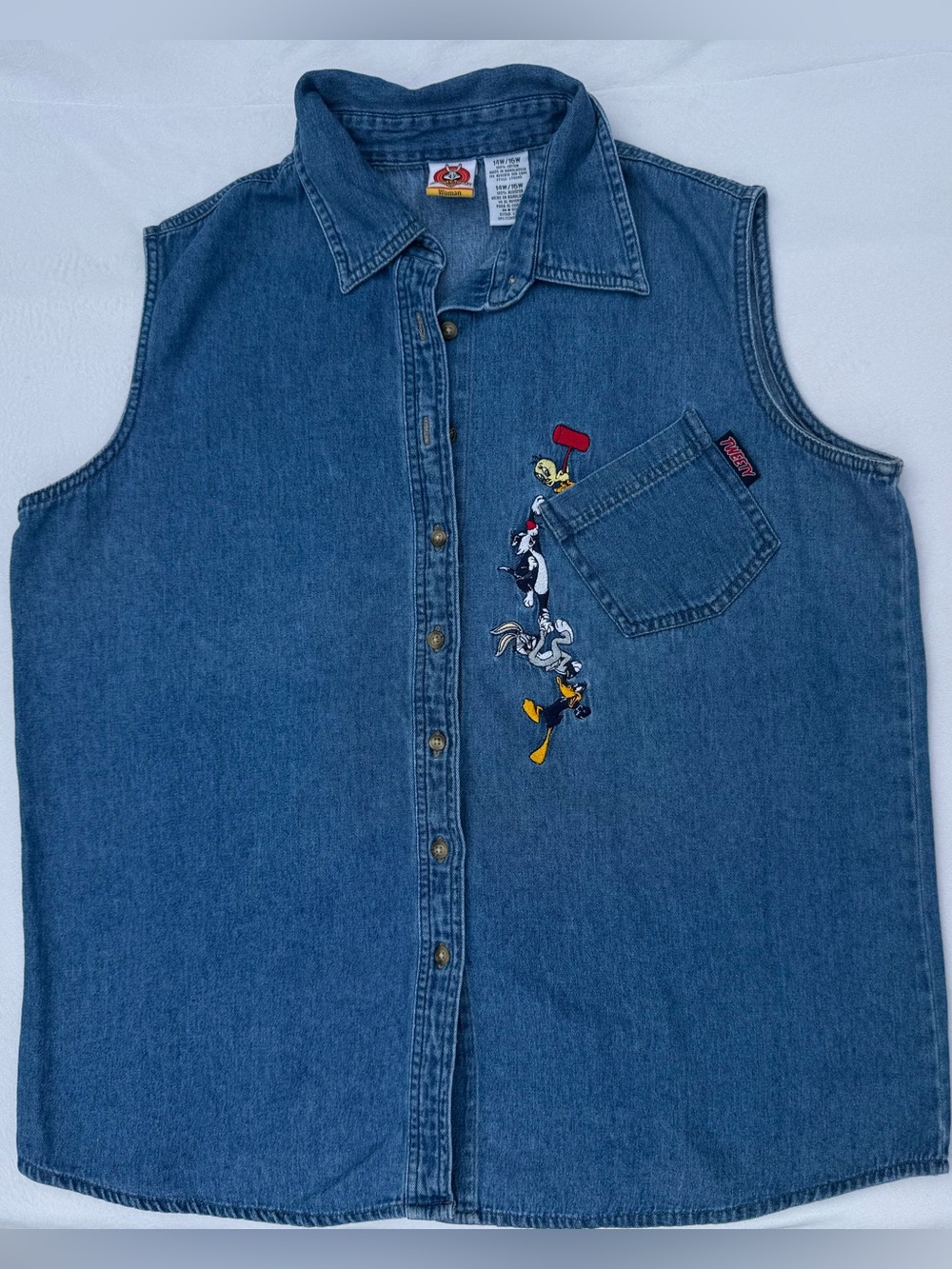 Looney Tunes Woman’s Denim Vest